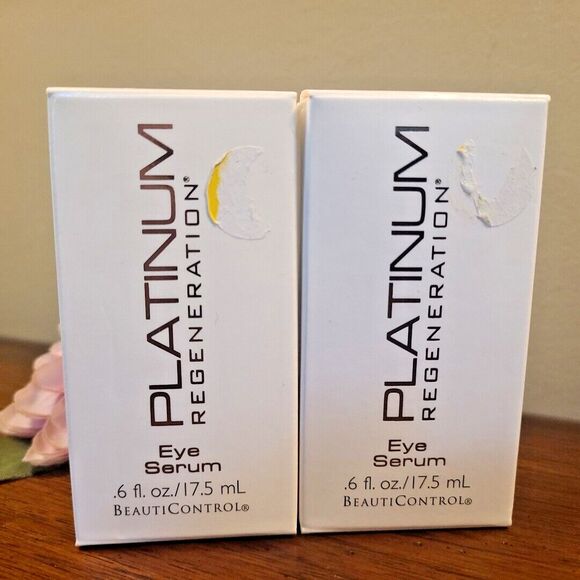 (2) BEAUTICONTROL PLATINUM REGENERATION EYE SERUM .6 FL OZ / 17.5 ML Each *READ* - Picture 1 of 11